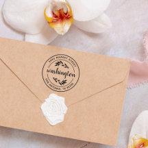 Create Your Own Modern Rustic Round Return Address