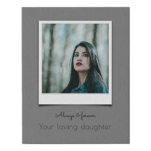 Create Your Own Modern Simple Easy Photo Template  Faux Canvas Print