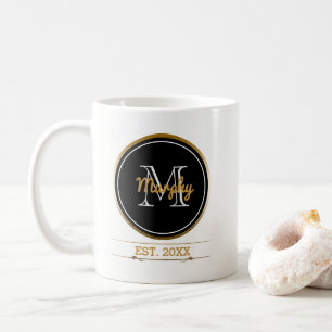 Create Your Own Monogram   Family Established Year Coffee Mug