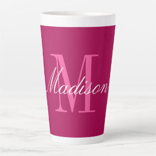 Create Your Own Monogram Initial Name Latte Mug