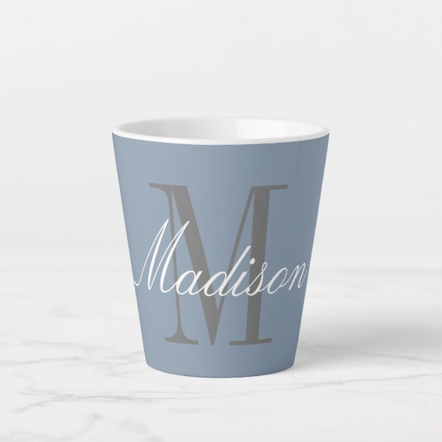 Create Your Own Monogram Initial Name Latte Mug (Front)
