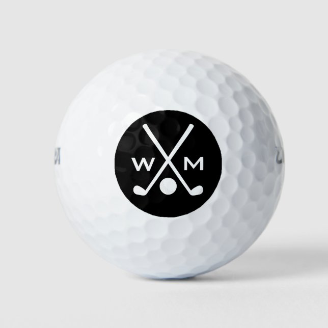 Create Your Own Monogram Initials Personalized Golf Balls (Front)