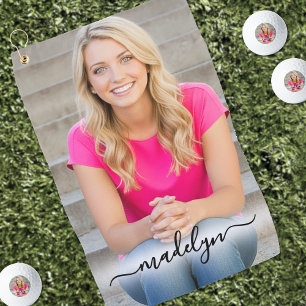 Create Your Own Monogram Photo Golf Towel