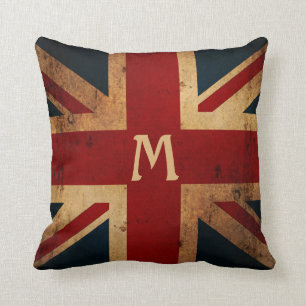 Create Your Own Monogram Union Jack Throw Pillow