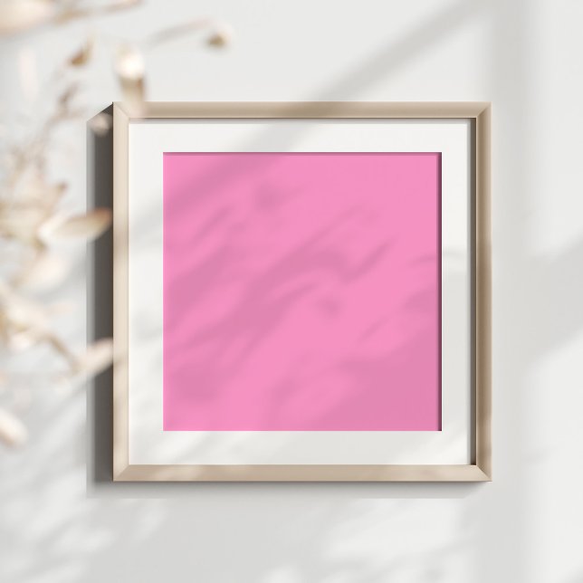 Create Your Own Monogrammed Pink Poster (Blank pink poster ready for her monogram text.)