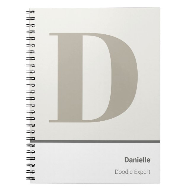 Create Your Own Monogrammed Sketchbook Notebook (Front)