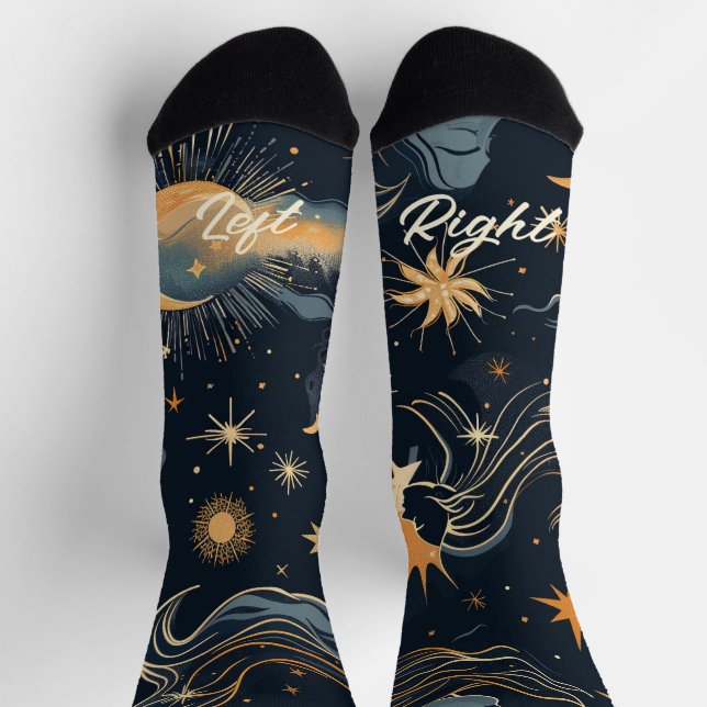 Create Your Own Moon Goddess Celestial Socks (Top)