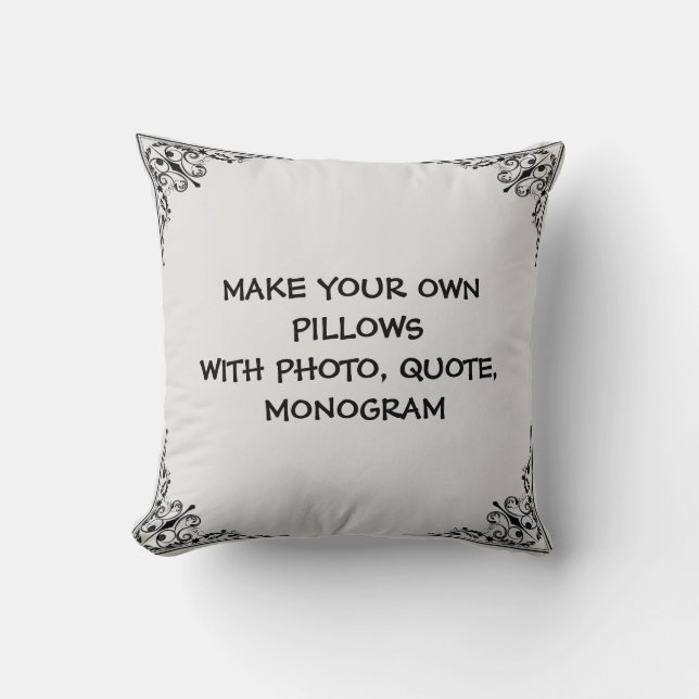 CREATE YOUR OWN-MOST POPULAR BACKGROUNDS THROW PILLOW (Front)