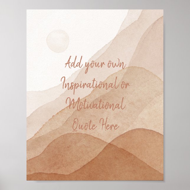 Create Your Own Motivational Inspirational Custom Poster (Front)