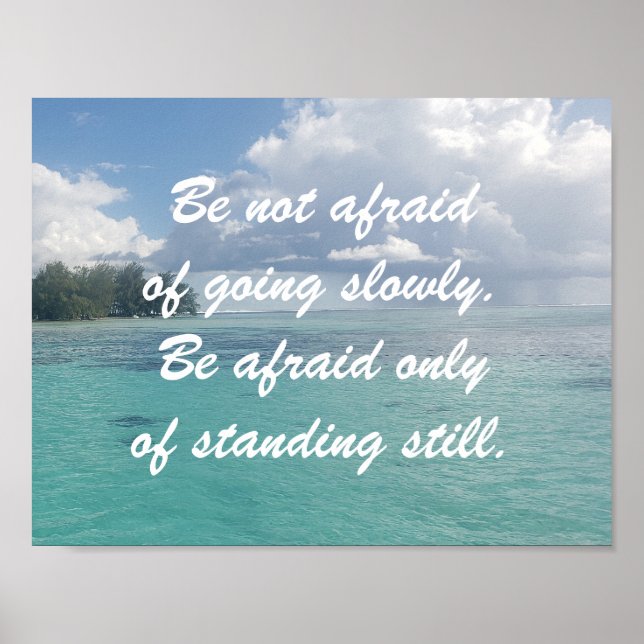 Create Your Own Motivational Inspirational Ocean Poster (Front)