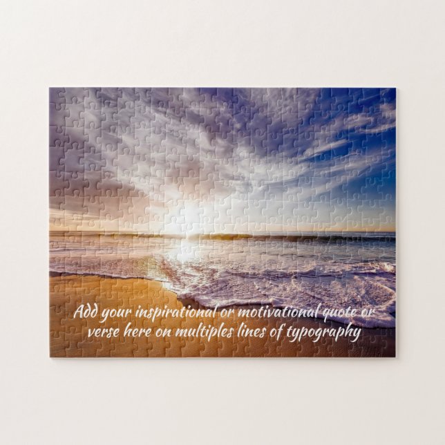 Create Your Own Motivational Inspirational Quote Jigsaw Puzzle (Horizontal)