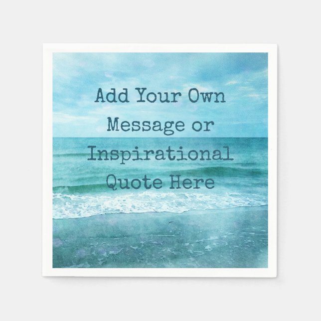 Create Your Own Motivational Inspirational Quote Napkin (Front)