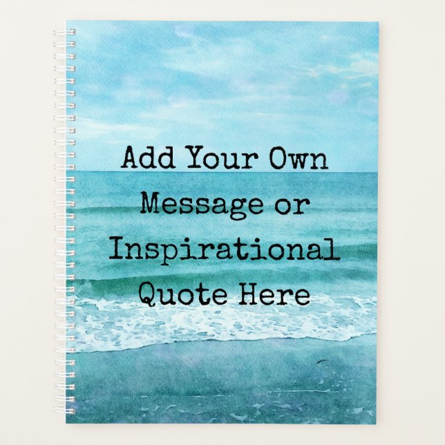 Create Your Own Motivational Inspirational Quote Planner (Front)