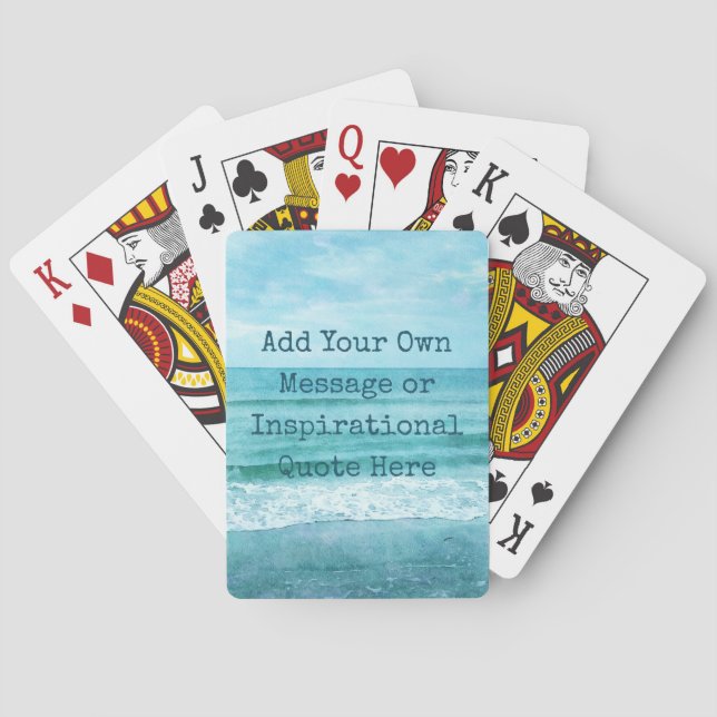 Create Your Own Motivational Inspirational Quote Playing Cards (Back)
