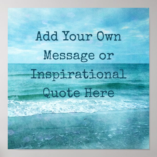 Create Your Own Motivational Inspirational Quote Poster (Front)