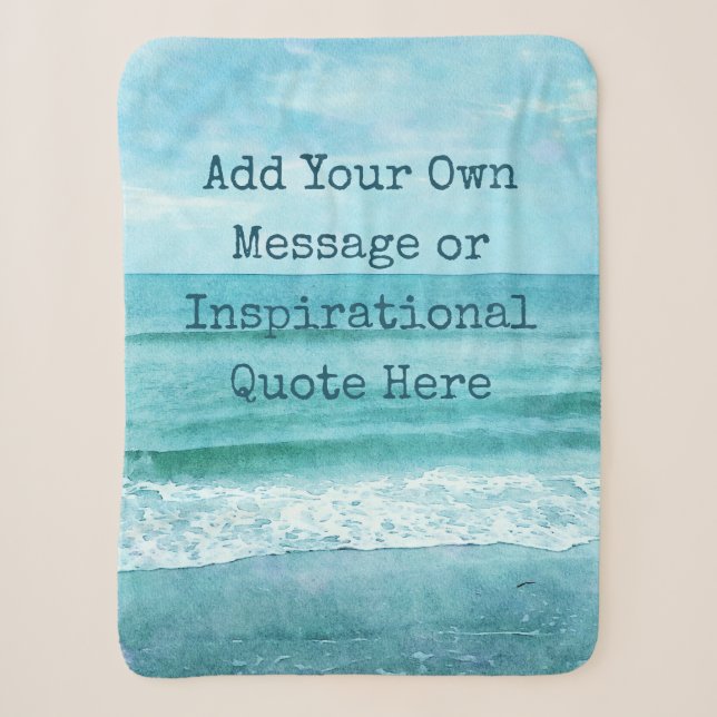 Create Your Own Motivational Inspirational Quote Sherpa Blanket (Front)