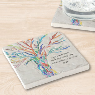 Create Your Own Motivational/Inspirational Quote  Stone Coaster