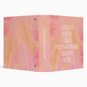 Create Your Own Motivational Quote Back To School Binder