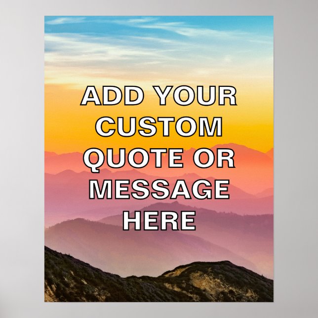 Create Your Own Motivational Quote Poster (Front)