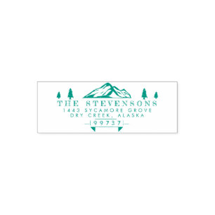 Create Your Own Mountain Pines Return Address Self-inking Stamp