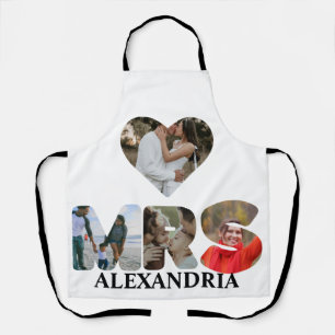 Create your own Mr and Mrs photo Matching couple Apron