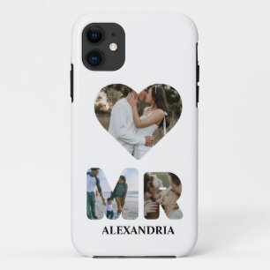 Create your own Mr and Mrs photo Matching couple iPhone 11 Case