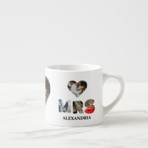 Create your own Mr and Mrs photo Matching couple Espresso Cup