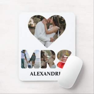 Create your own Mr and Mrs photo Matching couple Mouse Pad