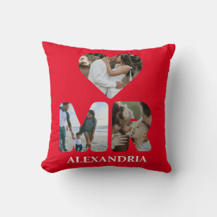 Create your own Mr and Mrs photo Matching couple Throw Pillow