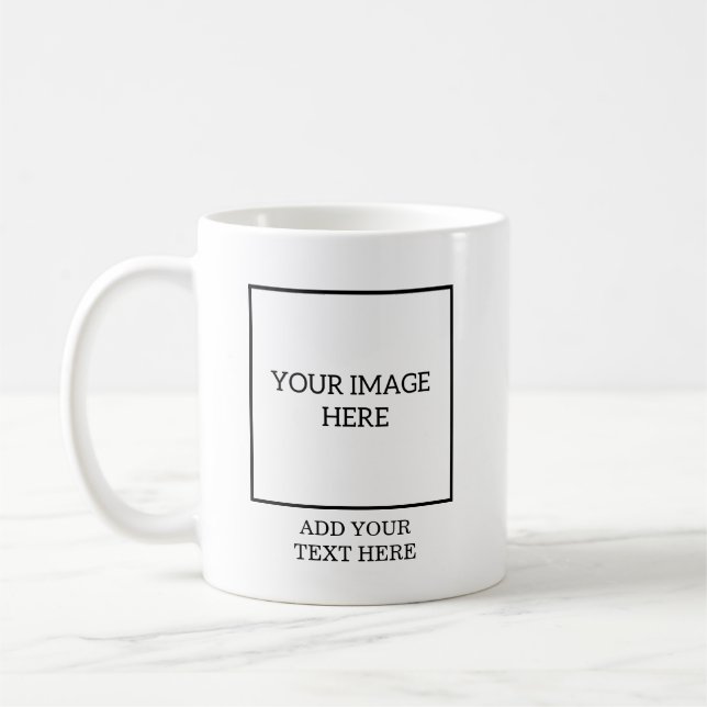 Create Your Own Mug - 2 Square Images Plus Text (Left)