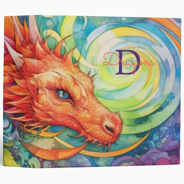 Create Your Own Multicolored Red Dragon Binder (Front/Spine)