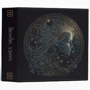 Create Your Own Mystical Astrology Aquarius Zodiac Binder