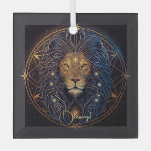 Create Your Own Mystical Astrology Leo Zodiac Glass Ornament