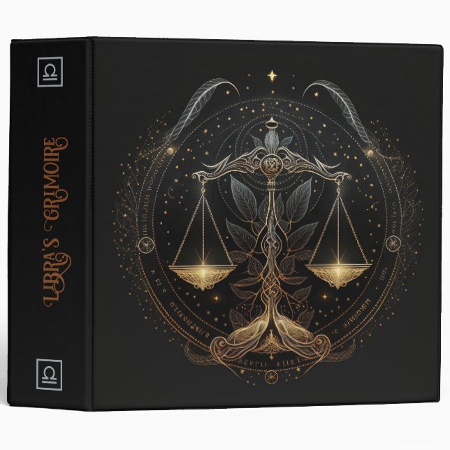 Create Your Own Mystical Astrology Libra Zodiac Binder (Front/Spine)