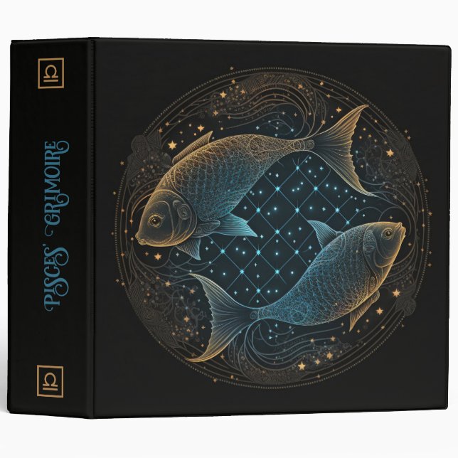 Create Your Own Mystical Astrology Pisces Zodiac Binder (Front/Spine)