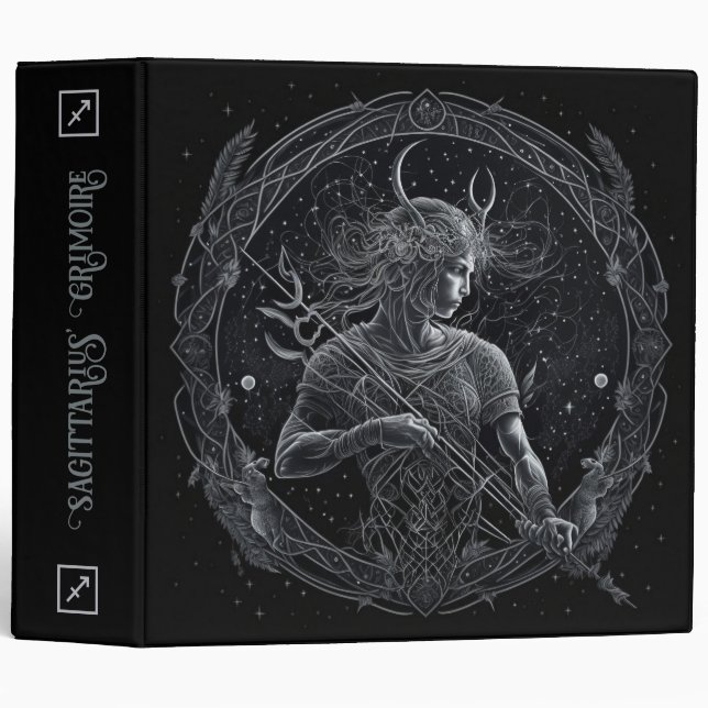 Create Your Own Mystical Astrology Sagittarius Binder (Front/Spine)