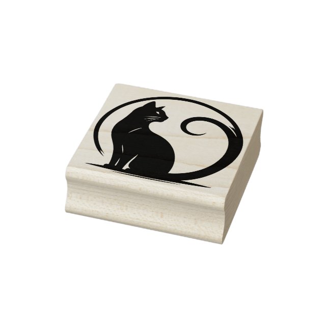 Create Your Own Mystical Black Cat Arch Rubber Stamp (Stamp)