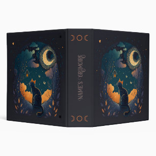 Create Your Own Mystical Black Cat & Birds Binder