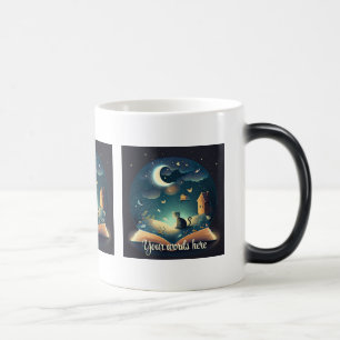 Create Your Own Mystical Black Cat & Grimoire Magic Mug