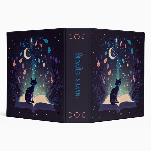 Create Your Own Mystical Black Cat Magic Binder (Background)