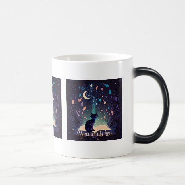 Create Your Own Mystical Black Cat Magic Mug (Right)