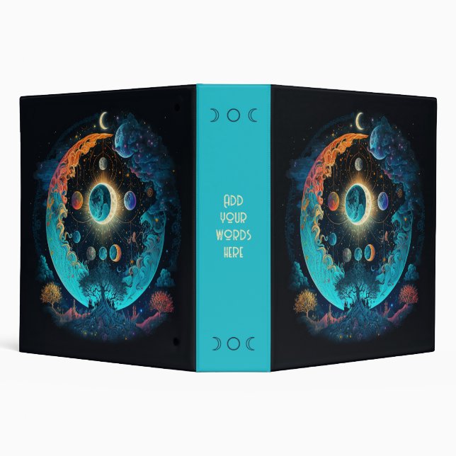 Create Your Own Mystical Blue Moon Forest Binder (Background)
