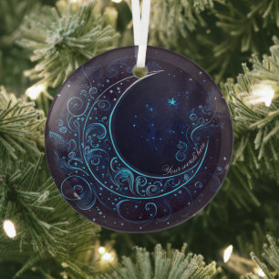 Create Your Own Mystical Blue Moon Glass Ornament