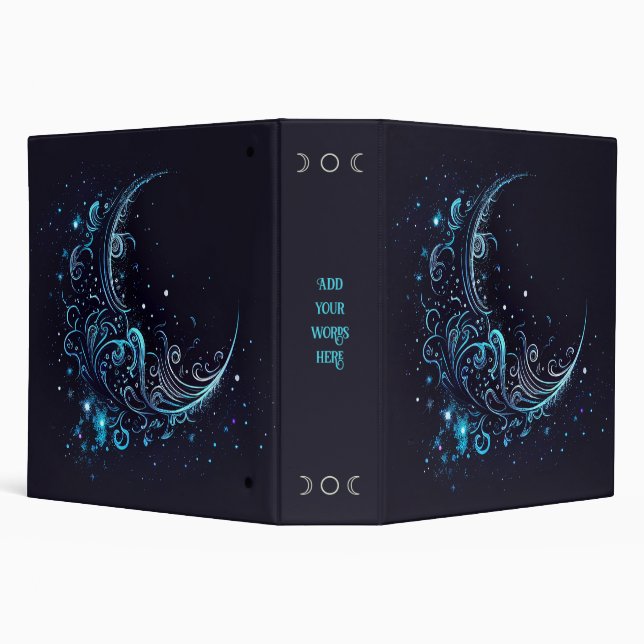 Create Your Own Mystical Blue & Silver Moon Binder (Background)