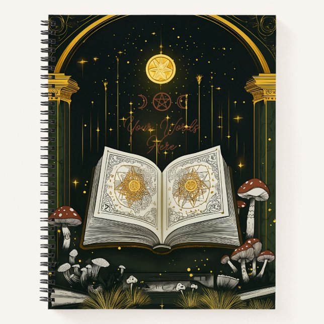 Create Your Own Mystical Botanical Grimoire Notebook (Front)