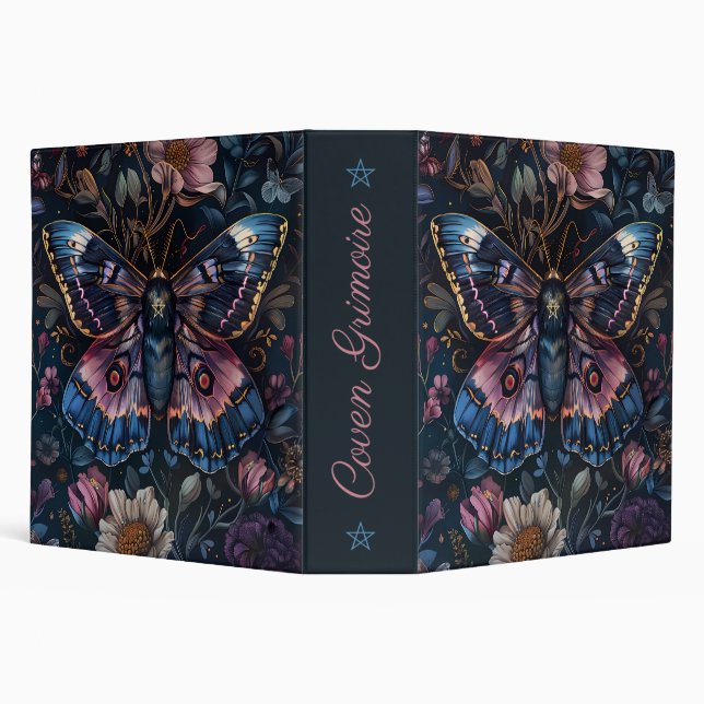 Create Your Own Mystical Colourful Moth Floral Binder (Background)