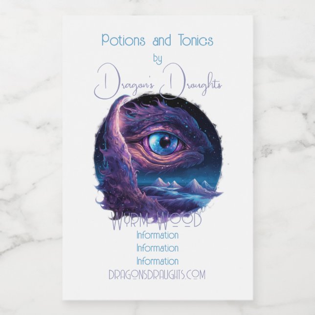 Create Your Own Mystical Dragon's Eye Food Label (Single Label)