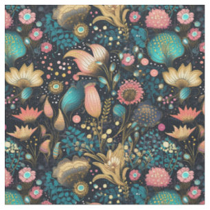 Create Your Own Mystical Flowers Colourful Floral Fabric