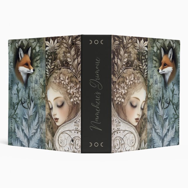 Create Your Own Mystical Fox Maiden Botanical Binder (Background)