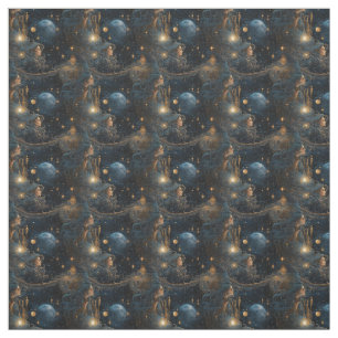 Create Your Own Mystical Full Moon Goddesses Fabric